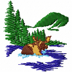 Landscapes Embroidery Design 1